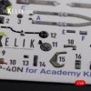KELIK K48086 P-40N interior 3D decals for Academy kit 1/48